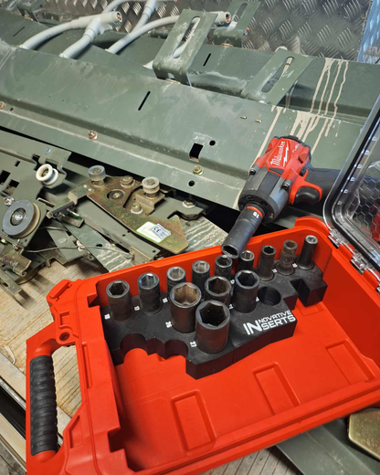 - M18 Mid-Torque Impact Wrench Packout™ Insert for Tool, Deep Impact Sockets & 5Ah Battery